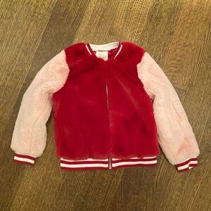 Cat & Jack toddler faux fur bomber jacket